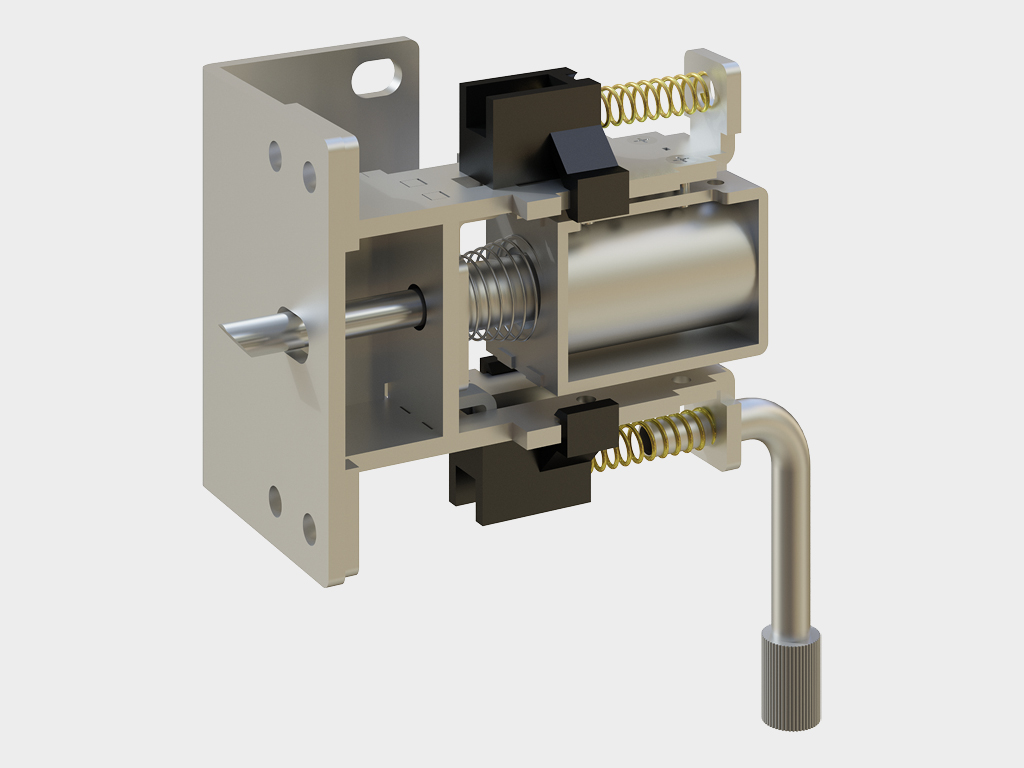 AD-07SP — elektromexanik qulflash mexanizmi AD-SP dvigatelida, noqonuniy kirishni ishonchli himoya qiladi / (art. AD-07SPTEL) AD-SP-TELESCOPE dvigatelida